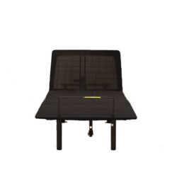 Adjustable Metal Bed Base With Head And Foot Incline, Anti Snore Feature, Wireless Control, Twin Long - Antique Black