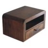 Chunky Floating Bedside Table - Dark Brown - Image 8