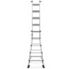 22' Aluminum Multi-Position Ladder With Wheels, 300 Lbs Weight Rating - Metallic Gray - Image 2