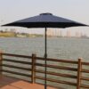 9' Pole Umbrella With Carry Bag - Navy Blue - Image 2