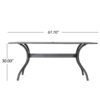 Enchantia - Outdoor Rectangular Dining Table With Weave Tabletop And Flared Legs - Copper - Image 3