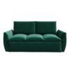 Pull Out Sofa Bed, 3 Seat Convertible Sleeper Sofa With 2 In 1 Pillow And Blanket Set Multifunctional Velvet Sofa Bed - Green - Image 9