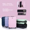 Luggage Set Of 5 Pieces, Expandable Hard Pc Luggage Set With Tsa Lock For Rotating Wheels, Lightweight Rolling Luggage - Pink - Image 8
