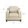 Bella - Leather Chair - Ivory - Image 5