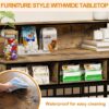 Wooden Dog Crate Furniture With Divider And Storage Drawers For Large Dogs - Rustic Brown - Image 7
