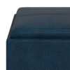 Rockwood - Cube Storage Ottoman With Tray - Distressed Dark Blue - Image 7