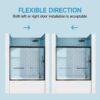 Aluminum Frame Double Sliding Soft Close Bathtub Shower Door, 1 / 4" Tempered Glass And Dual 304 Stainless Steel Handles - Matte Black - Image 5