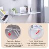 Laundry Room, Folding Table Wall Mounted Folding Table For Small Spaces, Fold Down Desk, Workbench, Addition To Garage & Shed - White - Image 6