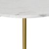 Wagner - Round Marble & Wood Side Table - White / Natural - Image 6