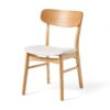Brilliantine Dining Chair With Cushion And Wood Frame (Set of 2) - Light Beige / Natural Oak - Image 5