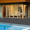 Plastic Interlocking Deck Tiles, (Set of 44), Patio Flooring Outdoor Waterproof All Weather Use For Garden Poolside Front / Back Yard - Light Gray - Image 6