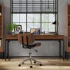 Banting - Mid Century Wide Desk - Walnut Veneer - Image 11