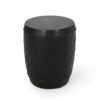 Outdoor Side Table With Lattice Design And Round Top - Black - Image 8