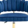 Modern Home Office Desk Chair With Adjustable Height And Swivel Wheels - Navy - Image 22