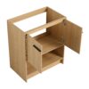 Modern 30" Bathroom Vanity With Ceramic Sink, Freestanding Cabinet, 2 Soft Closing Doors - Oak - Image 20