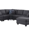 Cooper - 7 Piece Reversible L-Shape Sectional Sofa With Ottoman And Cupholder - Dark Gray - Image 2