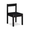 Della - 3-Piece Solid Wood Kids Table & Two Chair Set - Black - Image 5