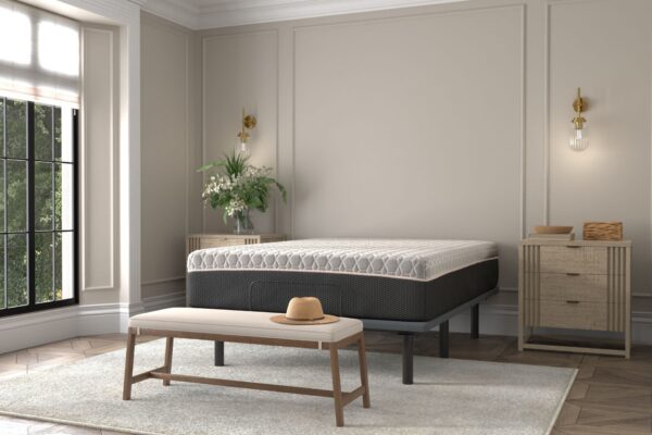 Copper Lux Hybrid - 14" Queen Mattress With Copper Infused Contouring Memory Comfort Layer And Supportive Coil System - Black / Gray
