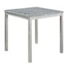 5 Piece Counter Height Table Set, Wooden Kitchen Table Set With Square Table And 4 Upholstered Chairs, Counter Height Dining Table With Crystal Decoration And Chair Set - Silver Gray - Image 5