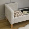 Storage Soft Bench With Armrests, Backrest And 2 Bolster Pillows For Living Room, Entryway And Bedroom - Light Gray - Image 8