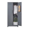 Metal Storage Cabinets, Cleaning Tool Cabinet With Locking Door, Tall Broom Tool Organizer, Large Storage Cabinet For Kitchen - Gray - Image 13