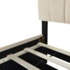 Queen Platform UpholsteredBed With 2 Drawers And Twin Long Trundle - Beige - Image 9