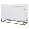 Queen Size Murphy Bed With Iron Legs, Modern Design - White - Image 3