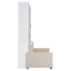 Queen Size Murphy Wall Bed With Cushion - White - Image 4