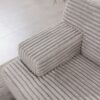 Modern 2291-G Sofa, Comfortable Cloud Sofa, Soft Plush Corduroy Interior With Square Armrests, Living Room Or Bedroom - Gray - Image 11