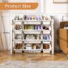 Multi Functional Kids Toy Storage Organizer Cabinet With Hdpe Shelf And 12 Bins - Gray White - Image 8