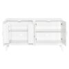 4 Door Sideboard Storage Cabinet With Door Shelf For Living Room And Dining Room, 2 Large Cabinets With Adjustable Shelf - White - Image 21