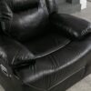 3 Seater Home Theater Recliner Manual Recliner Chair With A Led Light Strip Two Built-In Cup Holders For Living Room - Black - Image 25