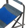 Padded Folding Outdoor Chair With Storage Pockets, Lightweight Oversized Directors Chair For Indoor, Outdoor Camping, Picnics And Fishing - Blue / Gray - Image 9