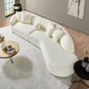 Elijah - Japandi Curvy Sectional Sofa - Beige - Image 14