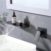 Modern Wall Mount Bathtub Faucet With Single Handle And Waterfall Spout - Matte Black - Image 3