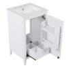 Modern 20.3" Bathroom Vanity With Sink, Functional Drawer, Soft Closing Door - White - Image 11