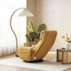 Adjustable Swivel Lounge Chair With 360 Degree Rotating Seat And Headrest Support, Leisure Chair Deck Chair Game Chair For Living Room - Yellow - Image 12