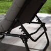 Outsunny - Outdoor Chaise, Adjustable Folding Chaise Lounge With 4-Position Backrest, Magazine Pocket, Removable Head Pillow, Sun Bathing Lounger Chair For Patio, Beach - Gray - Image 9