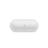 Freestanding Bathtub, Modern & Contemporary Design Soaking Tub With Toe-Tap Drain In Chrome And Classic Slotted Overflow - Glossy White - Image 8