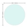 20" Round Tempered Glass Table Top Clear Glass 1 / 4" Thick Round Polished Edge - Transparent - Image 2