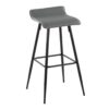 Ale - Contemporary Fixed Height Bar Stool (Set of 2) - Gray / Black - Image 2
