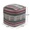 Inca - Handcrafted Peruvian Print Square Pouf Ottoman - Multicolor - Image 3