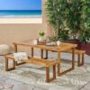 Outdoor Dining Set - Sandblast Natural Finish - Image 10