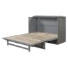 Queen Size Murphy Bed With Large Drawers - Brushed Gray - Image 15