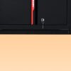 Steel Filing Cabinet With Compartments For Office Use, Storage, File Storage, Archives, And High And Low Cabinets - Black / Red - Image 17