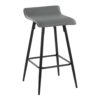 Ale - Contemporary Fixed Height Counter Stool (Set of 2) - Black / Gray - Image 2