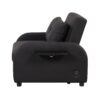 3 In 1 Pull Out Sofa Sleeper With Wing Table And USB Charge - Black - Image 19