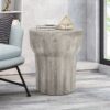 Outdoor Round Side Table - Gray - Image 7