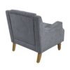 Accent Chair, Living Room Chair, Footrest Chair Set With Vintage Brass Studs, Button Tufted Upholstered Armchair For Living Room, Comfy Reading Chair For Bedroom, Reception Room - Gray - Image 18