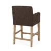 Charmed Upholstered Counter Stool With H Frame Base And Round Arms - Brown - Image 5